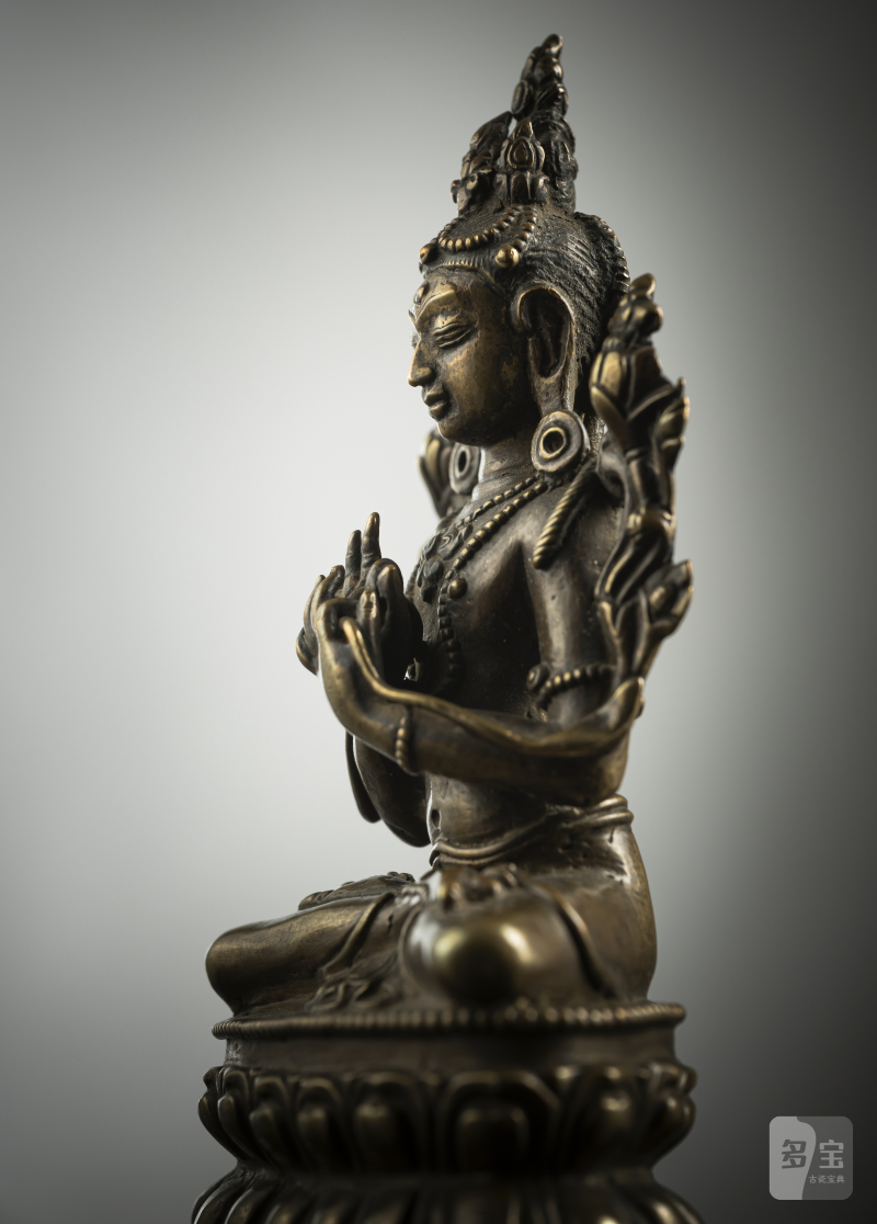 A BRONZE FIGURE OF MANJUSHRI - 图3